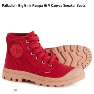 *new*  Palladium Big Girls Pampa Hi V Canvas Sneaker Boots